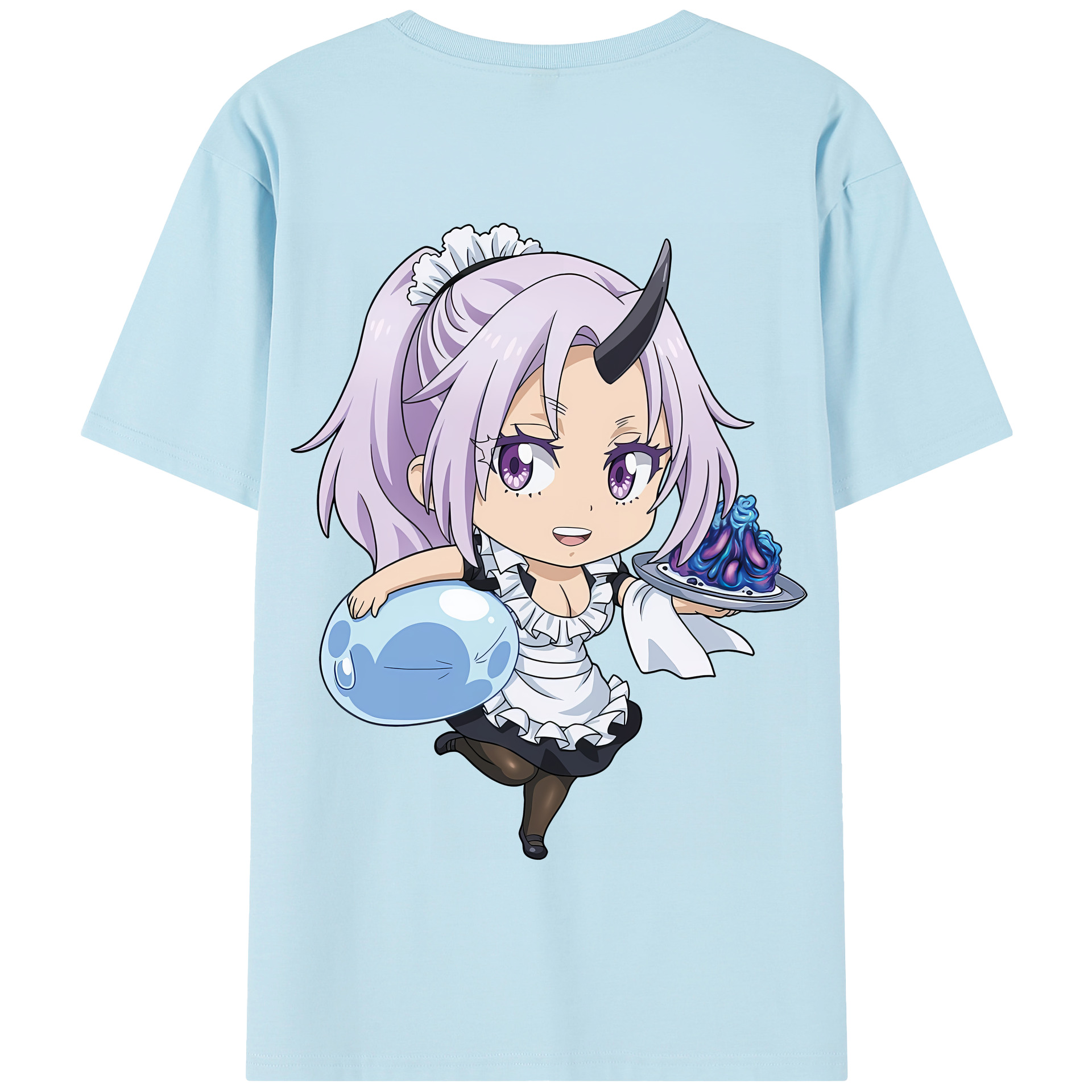 （画像用） 転スラ Regarding Reincarnated to Slime 綿100％半袖Tシャツ（背面プリント）